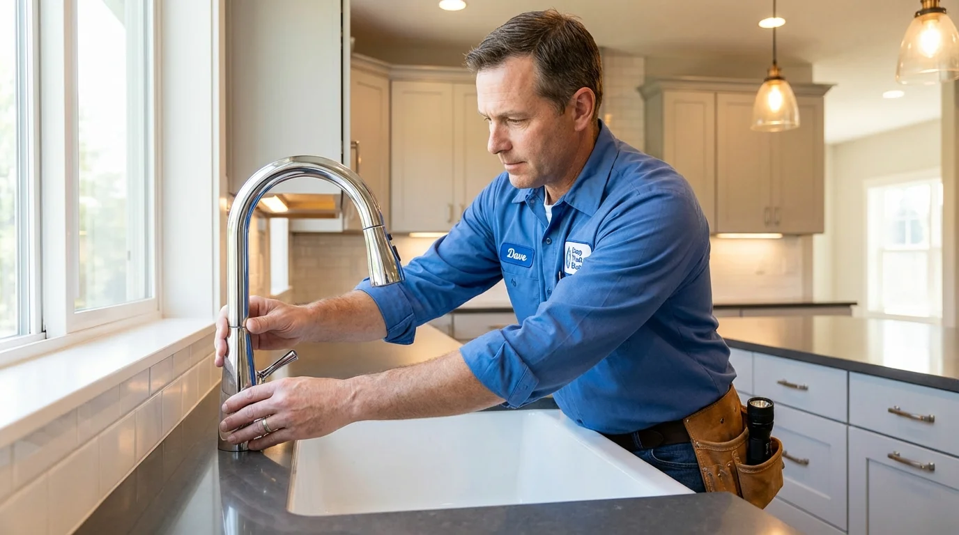Kitchen faucet installation by Johns Plumbing LLC in Casper